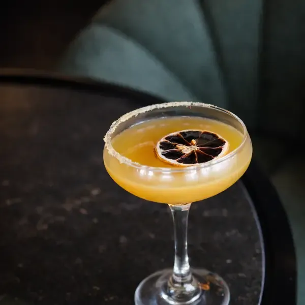 A signature cocktail served at Maison Almaz, Canggu