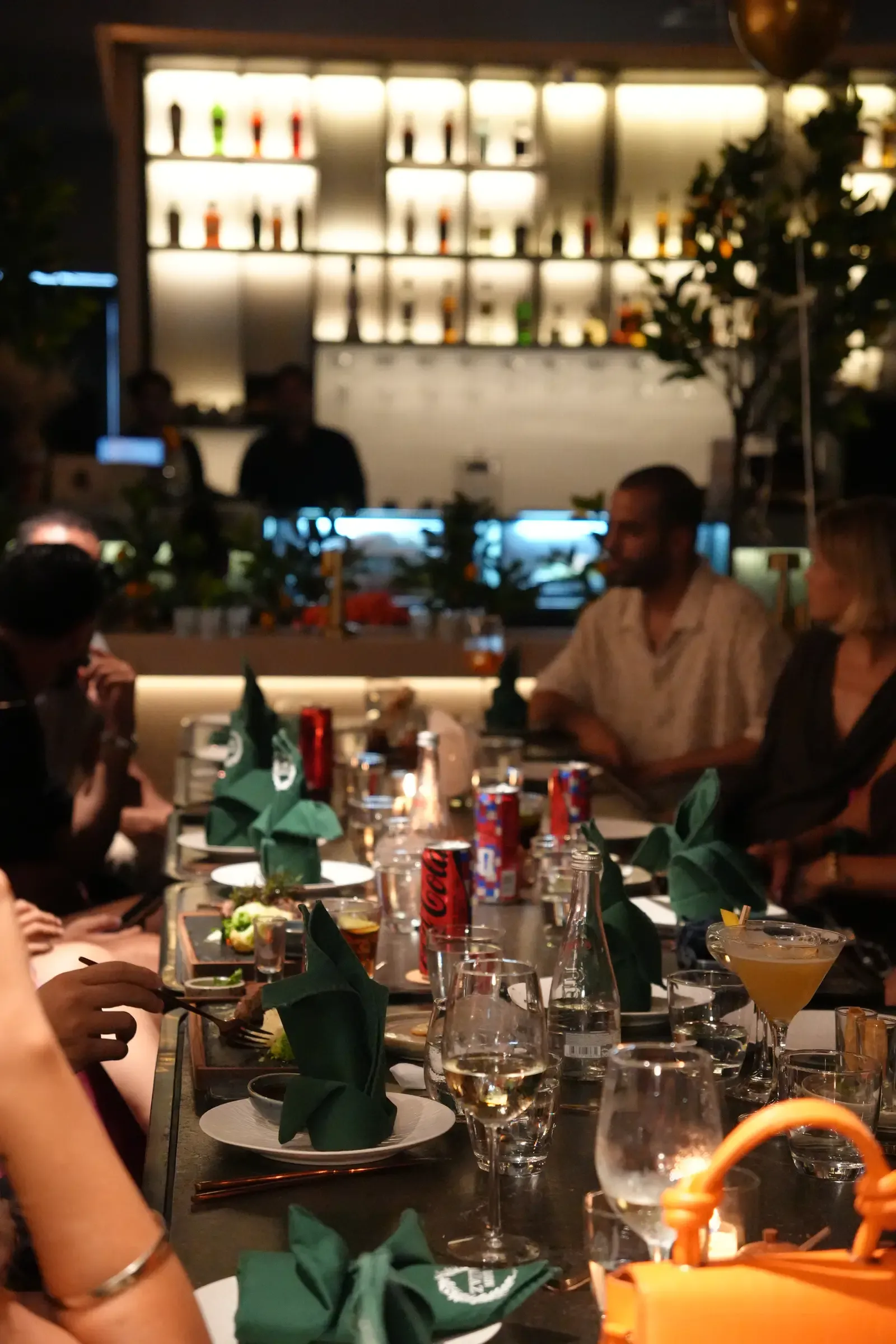 Cocktails on a birthday table at Maison Almaz, Canggu