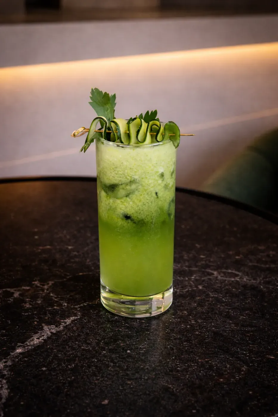 Fresh mint and lime cocktail in a tall glass