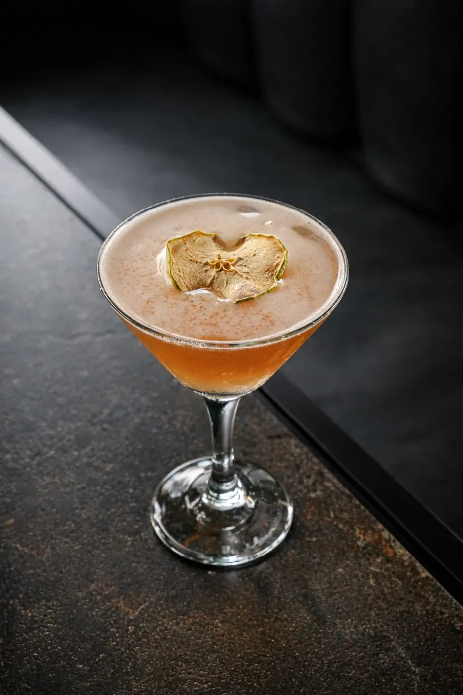 Espresso martini with a silky foam top
