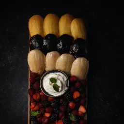 Evening Tea — Madeleine & Red Fruit Platter