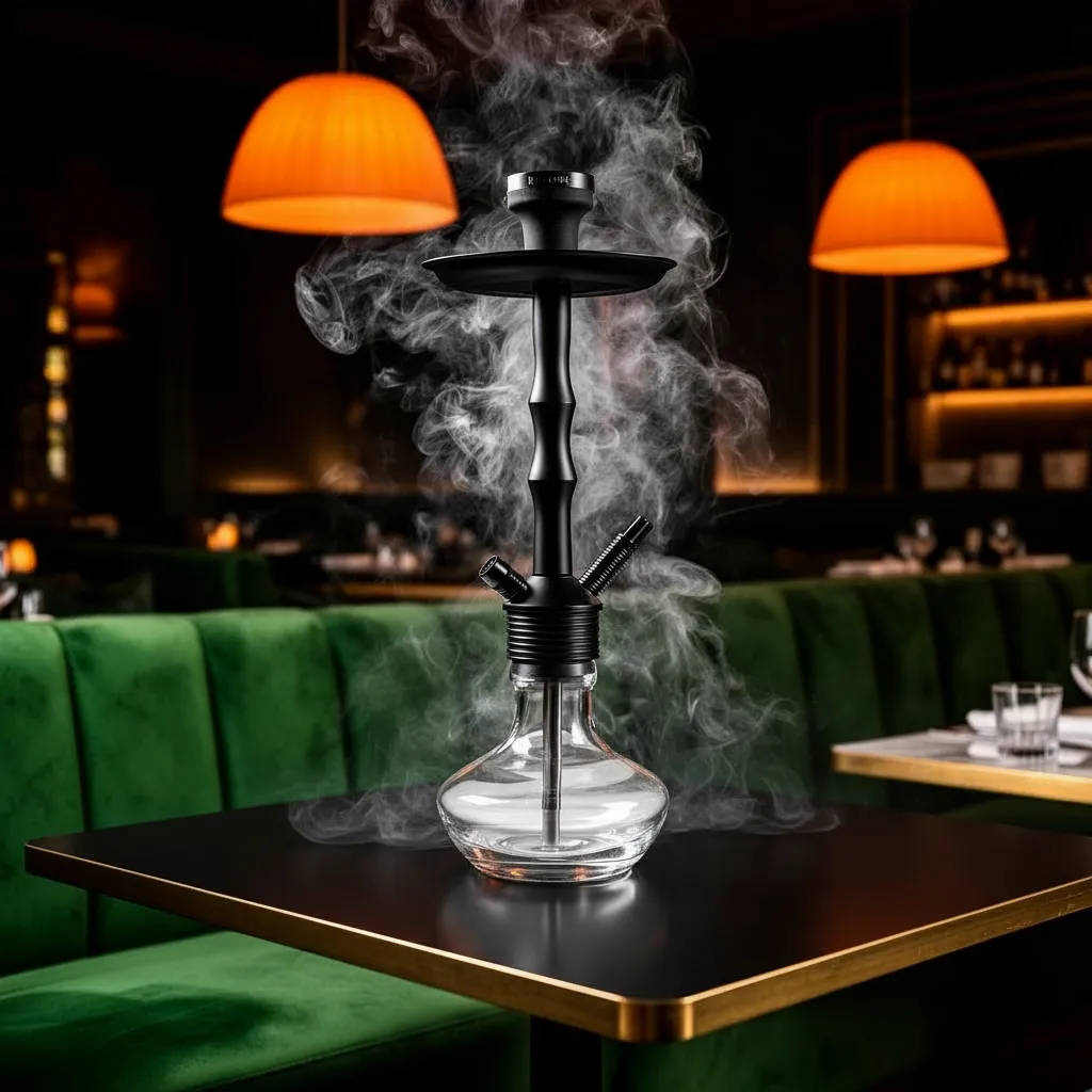 Modern classy shisha in Mediterranean restaurant lounge