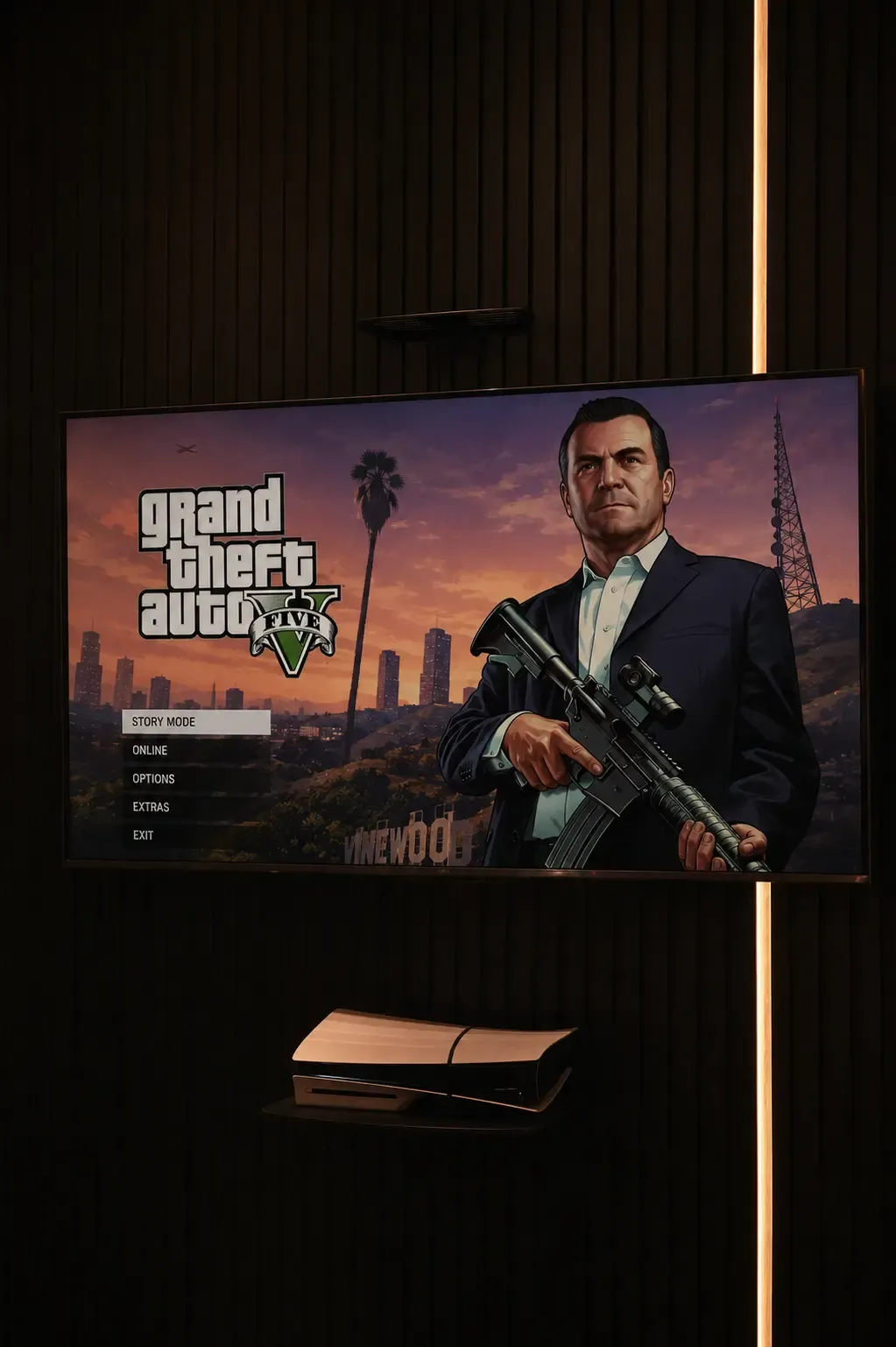 Big-screen gaming in the private Private Room at Maison Almaz, Canggu