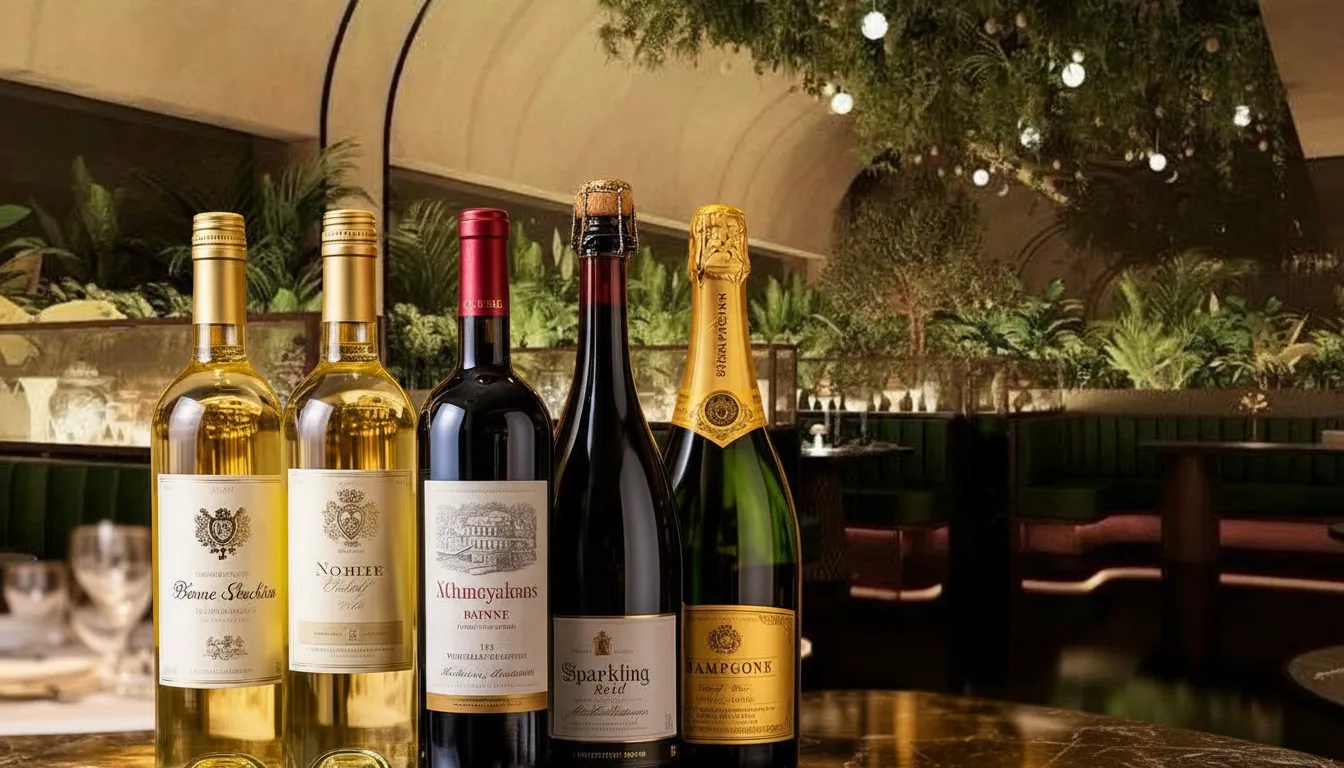 Selection of white, red and sparkling wines